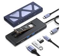 BENFEI Hub USB C 6 en 1 avec boîtier SSD M.2 NVMe, ports USB 3.2 10 Gbit/s (2 x USB-A + 1 x USB-C), PD 100 W, HDMI 4K @ 60 Hz - Compatible avec MacBook Pro/Air, iPad Pro, Dell XPS, Surface Pro