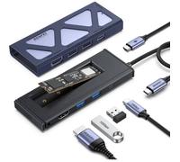 BENFEI Hub USB-C 6-en-1 avec Boîtier SSD M.2 NVMe, USB 3.2 10Gb/s, Charge PD 100W, HDMI 4K@60Hz - Pour MacBook, iPad, Dell XPS.