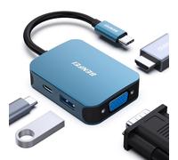 BENFEI Hub USB C vers HDMI VGA, Adaptateur USB C vers USB, Compatible avec MacBook Pro 2021/2020/2019, Surface Book 2, Dell XPS 13/15, Pixelbook et Plus Encore
