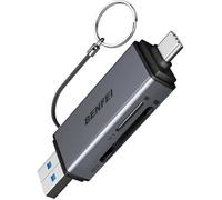 BENFEI Lecteur de Cartes SD, Adaptateur USB C vers Carte mémoire Micro SD à Double Fente Compatible avec iPhone 15 Pro/Max, MacBook Pro/Air 2023, iPad Pro, iMac, S23, XPS 17, Surface Book 3, etc.