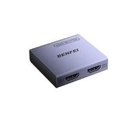 BENFEI Répartiteur HDMI 1 entrée 2 Sorties 4K@60Hz, Splitter HDMI 2.0 1x2 avec HDR, HDCP 2.2, 18Gbps, Gestion EDID [Alimentation USB-C boîtier en Aluminium], Mirror Uniquement pour PS5 Xbox