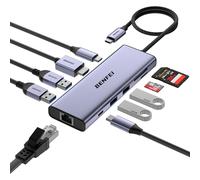 BENFEI Station d'accueil USB C Hub 10en1 HDMI Ethernet Lecteur de Cartes SD