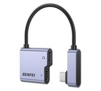 BENFEI USB C Splitter 1 in 2 Out Dual USB C Audio Jack Adaptateur avec 60W Fast Charging, Type C Audio Headphone Compatible avec iPhone 16/16 Pro/Pro Max, Samsung Galaxy S25/S24/S23 iPad Pro, Pixel 9