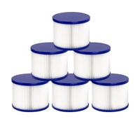 Benfosh Lot de 6 cartouches filtrantes pour spa gonflable, cartouche filtrante pour jacuzzi pour accessoires de spa, filtre Clever Spa 75 x 100 mm, compatible avec gymax SPA, pour la plupart des