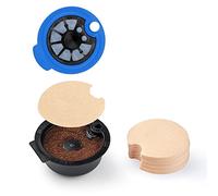 Benfuchen Lot de 200 filtres à café jetables pour disques à café réutilisables Tassimo, filtres en papier de rechange pour capsules de café rechargeables Bosch Tassimo, non blanchi, 2 pièces