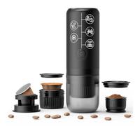 BENFUCHEN Machine à expresso portable sans fonction de chauffage, Mini machine à expresso électrique Type-C 17 bars pour NESPRESSOpods, café moulu et DolceGusto Pods On the Go, noir