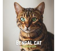 Bengal Cat Calendar 2026: Wild-Patterned Feline Portraits • U.S. Holidays Prelisted • Monthly Grid Layout • Glossy Softcover | 8.5 × 8.5 in