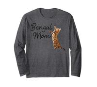 Bengal Cat Mom I Mama Family Pet Friend for Men Women Manche Longue