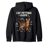 Bengal Cat Petting Guide Funny Cat Lover (en Anglais) Sweat à Capuche