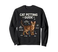 Bengal Cat Petting Guide Funny Cat Lover (en Anglais) Sweatshirt