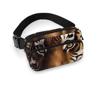 Bengal Tiger Sac banane réglable pour homme et femme pour voyage, sport, randonnée, blanc, 20,1 x 13 cm, blanc, 7.9x5.1inches