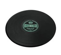 BENGKUI Dessous de Verre Rond, napperon de Disque Vinyle rétro Dessous de Plat Rond en Silicone résistant à la Chaleur Tapis de Boisson Maison Table thé Tasse à café Pad décor Vert
