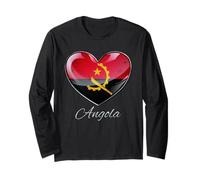 Benguela Angola Hometown Coastal Pride Emblème en Forme de cœur Manche Longue