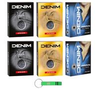 Beni Culinari Lot de 6 paquets de tests après-rasage originaux + noir + doré - Parfait pour les peaux fraîches 100 ml + porte-clés Beni Culinari