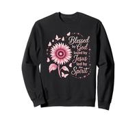 Béni par Dieu aimé par Jésus dirigé par la Foi spirituelle Sweatshirt