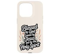 Béni par Dieu aimé par Jésus dirigé par Le Saint-Esprit Coque pour iPhone 15 Pro