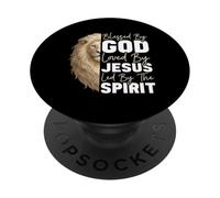 Béni par Dieu aimé par Jésus dirigé par l'esprit chrétien PopSockets PopGrip Adhésif
