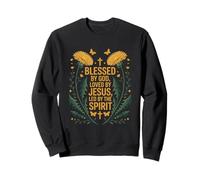 Béni par Dieu aimé par Jésus dirigé par l'esprit chrétien Sweatshirt