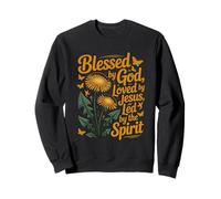 Béni par Dieu Aimé par Jésus Dirigé par l'esprit Foi Chrétienne Sweatshirt