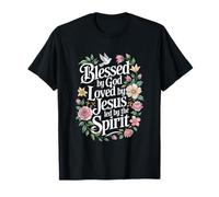 Béni par Dieu Aimé par Jésus Esprit Chrétien T-Shirt