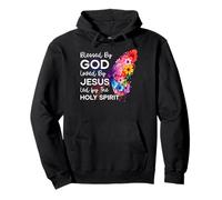 Béni par Dieu Aimé par Jésus Saint-Esprit Christ Papillon Sweat à Capuche