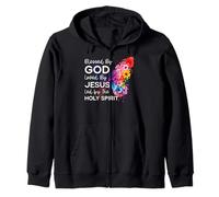 Béni par Dieu Aimé par Jésus Saint-Esprit Christ Papillon Sweat à Capuche