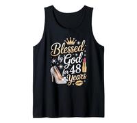 Béni par Dieu Depuis 48 Ans, Joyeux 48e Anniversaire Débardeur