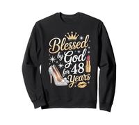Béni par Dieu Depuis 48 Ans, Joyeux 48e Anniversaire Sweatshirt