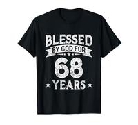 Béni Par Dieu Depuis 68 Ans Cadeau Homme 68e Anniversaire T-Shirt