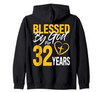 Béni par Dieu Pendant 32 Ans | 32e Anniversaire Lord Worshippers Sweat à Capuche