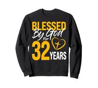 Béni par Dieu Pendant 32 Ans | 32e Anniversaire Lord Worshippers Sweatshirt