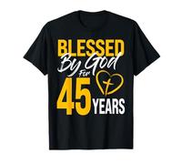 Béni par Dieu Pendant 45 Ans | 45e Anniversaire Lord Worshippers T-Shirt