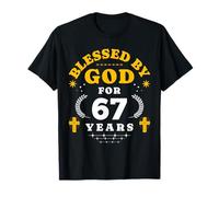 Béni par Dieu Pendant 67 Ans, 67e Anniversaire de la Tradition chrétienne T-Shirt