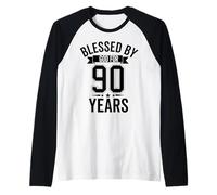 Béni par Dieu Pendant 90 Ans, Quatre-Vingt-dix Ans, 90e Anniversaire Manche Raglan