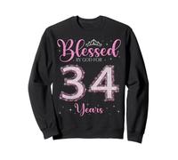 Béni par Dieu pour 34 Ans, 34e Anniversaire, 34e Anniversaire Sweatshirt