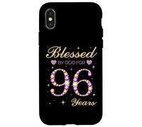 Béni par Dieu pour la fête d'anniversaire de 96 Ans, Joli Anniversaire Coque pour iPhone X/XS
