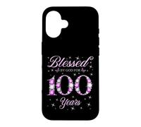 Béni par Dieu pour la fête du 100e Anniversaire de nos 100 Ans Coque pour iPhone 16