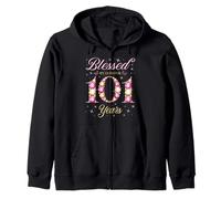 Béni par Dieu pour la fête du 101e Anniversaire de nos 101 Ans Sweat à Capuche