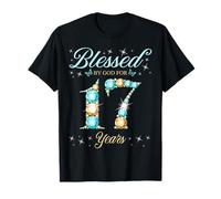 Béni par Dieu pour la fête du 17e Anniversaire d'un Enfant de 17 Ans T-Shirt
