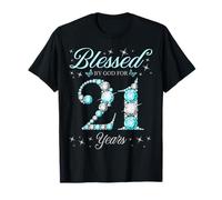 Béni par Dieu pour la fête du 21e anniversaire des 21 ans T-Shirt