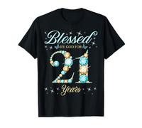 Béni par Dieu pour la fête du 21e Anniversaire des 21 Ans T-Shirt