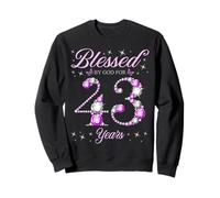 Béni par Dieu pour la fête du 43e Anniversaire de l'anniversaire de 43 Ans Sweatshirt