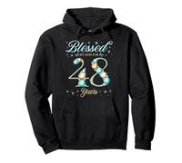 Béni par Dieu pour la fête du 48e Anniversaire de nos 48 Ans Sweat à Capuche