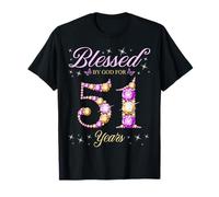 Béni par Dieu pour la fête du 51e Anniversaire des 51 Ans T-Shirt