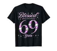 Béni par Dieu pour la fête du 69e Anniversaire des 69 Ans T-Shirt