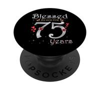 Béni par Dieu pour la Reine des fêtes du 75e Anniversaire de Ses 75 Ans PopSockets PopGrip Adhésif