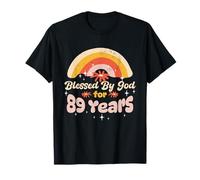 Béni par Dieu pour Le 89e Anniversaire d'une Fleur Arc-en-Ciel de 89 Ans T-Shirt