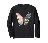 Béni par Dieu pour Le 97e Anniversaire de Butterfly Art Manche Longue