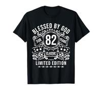 Béni par Dieu pour Ses 82 Ans, Vintage Happy 82e Anniversaire T-Shirt