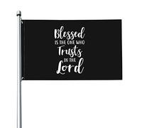 Béni Soit Celui Qui Se Confie En L'Éternel Bannière Durable Garden Flag Drôle Drapeaux Décoratif Pour Porche Intérieure Pelouse 90X150Cm